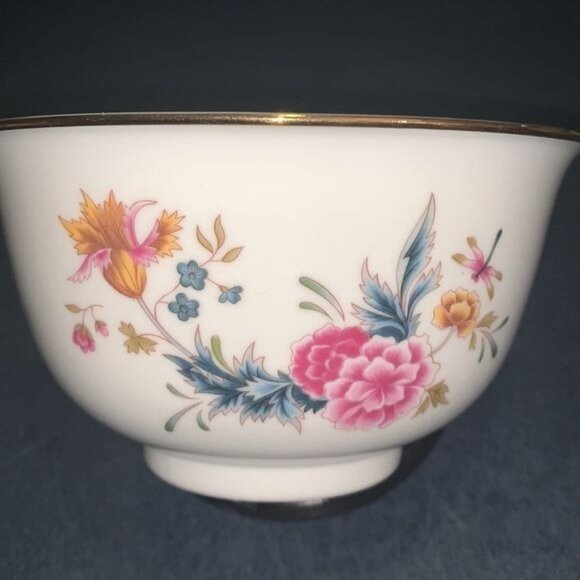 Avon Heirloom Independence Day 1981 Floral Porcelain Bowl No Stand - Picture 3 of 6
